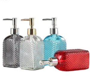 ภาชนะแก้วเปล่าทรงสี่เหลี่ยมพร้อมปั๊มแบบกด: เหมาะสำหรับเจลล้างมือใช้ในห้องน้ำและใส่เครื่องสำอางแชมพู - Product Image 2