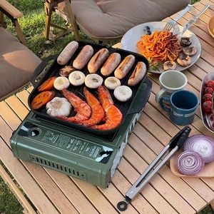 铝制户外韩版野营烧烤炉便携式不粘煎锅带感应底barbacoa portatil - Product Image 2