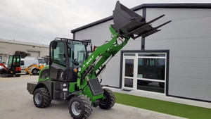 China Hersteller 1 Tonne Lader Mini Shall Front Gelenks chaufel lader mit Gabeln - Product Image 5