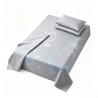 Parure de lit en microfibre de polyester à imprimé aléatoire, drap-housse, housse de couette, taies d'oreiller, vente en gros