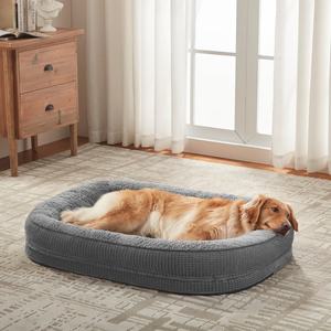 OEM extra grande ortopédico perro cama de espuma viscoelástica para mascotas sofá cama con refuerzo lados - Product Image 1