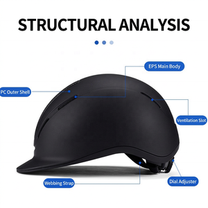 Casco de Equitación, Casco de Montar a Caballo con Carcasa de PC y Forro de EPS, Ajustable y Seguro para Adultos, para Entrenamiento de Equitación - Product Image 2