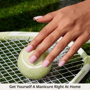Faux ongles à presser, Yoga, <span class=keywords><strong>courts</strong></span> carrés, rose bébé, ongles d'été, 32 pièces |   Ongles naturels de qualité salon, tenue de plus de 2 semaines, pose en 10 minutes - Product Image 2