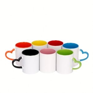 11oz Classic Design White Ceramic <b>Mug</b> Two Tone Inner Color Sublimation Blanks for Heat Transfer Printing for Parties - Product Image 1