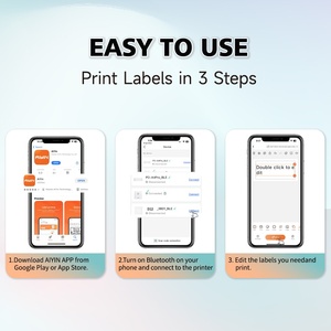 Portable <b>Mini</b> Label <b>Printer</b> D12 Wireless Inkless Thermal <b>Printer</b> Connect Phone Printing Sticker Labeller Label Maker - Product Image 4