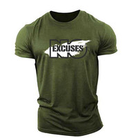 T-shirt à manches courtes pour homme, fitness, musculation, impression sérigraphique, design uni, coton élasthanne, séchage rapide, taille XXXXL