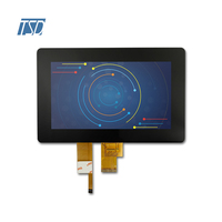 7 ''7 pulgadas 1000NITs alto brillo 1024x600 resolución IPS USB I2C interfaz pantalla LCD con panel táctil