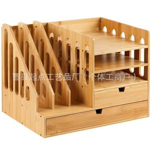 Étagère de rangement pour bureau, porte-documents en bois massif, porte-enveloppes, base de classement pour fournitures scolaires, bibliothèque - Product Image 5