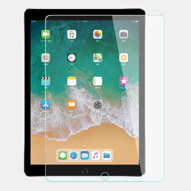 2015 & 2017 iPad Pro 12.9 Screen Protector 2.5D Tempered Glass with 9H Hardness Anti-Explosion Anti-Fingerprint 0.33mm Thickness