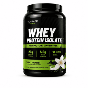 Private Label High-<b>Protein</b> Gluten-Free <b>Whey</b> <b>Protein</b> <b>Isolate</b> Powder BCAA Vanilla Flavor Dietary Supplement Sports Nutrition - Product Image 1