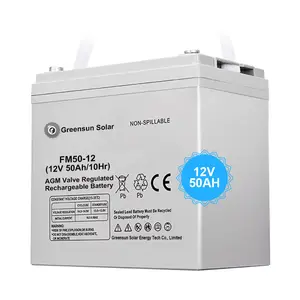 Solar Deep Cycle Gel Lead Acid Batteries 12v 50ah 55ah 100ah 200ah Acid Manufacturing Plant Solar Storage Battery