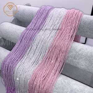 Hạt đá zircon tròn 2mm bán buôn, dùng làm vòng tay, vòng cổ, sản phẩm bán thành phẩm, hạt rời - Product Image 3