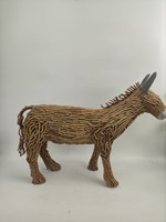 Sculpture de vache artisanale en bois flotté, statue d'animal en bois, ornement décoratif pour la maison, pour table, salon, cadeau
