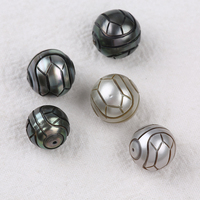 Perles d'eau salée sculptées à la mode, 11-14mm, perles naturelles de Tahiti pour la fabrication de bijoux diy