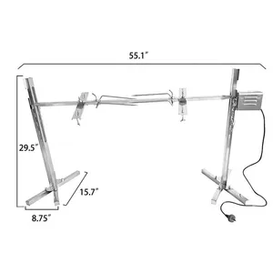 Casa e Giardino Esterno Portatile 90 £ 304 In Acciaio Inox BARBECUE Grill Girarrosto Spiedo Girarrosto Treppiede 110V Motore Agnello Spiedo Casa e