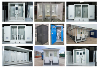 Toilettes préfabriquées modulaires portables pour compostage, cabine mobile, toilettes publiques extérieures, douche, toilettes mobiles