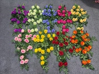 Großhandel Hängende Blumen Künstliche Rosengirlande Seidenrosen Blumen für Hochzeitsdekoration