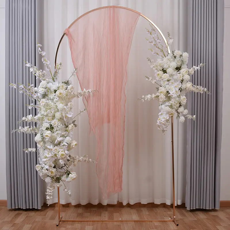 Fleurs artificielles en soie, décor de mariage, toile de fond de fleurs en arc