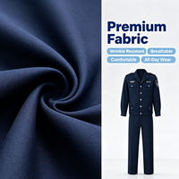 Ensemble uniforme de sécurité professionnel pour hommes CNMC, manches longues, bleu foncé, 65% polyester 35% coton, résistant à l'usure, détection par aiguille, CNMC-3