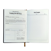 Journal de prière de luxe personnalisé avec couverture rigide dorée, reliure cousue haut de gamme, carnet de dévotion quotidienne avec marque-page en ruban