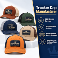 Casquette Trucker Premium 5 Panneaux en Maille avec Patch Brodé Réglable pour Sports de Plein Air et Streetwear – OEM ODM Personnalisable