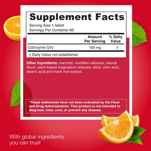 Private Label Supplément enzymatique <span class=keywords><strong>Nano</strong></span> Ubiquinolo 100 mg Comprimés de <span class=keywords><strong>coenzyme</strong></span> <span class=keywords><strong>Q10</strong></span> soluble dans la graisse organique Pure Co 98% - Product Image 2