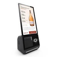 Kios Pembayaran Mandiri Layar Sentuh Otomatis 15,6 Inci untuk Dalam Ruangan, Berbasis Android, dengan Pembaca Barcode, untuk Kedai Kopi