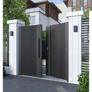 <span class=keywords><strong>Cancello</strong></span> Scorrevole Automatico in Alluminio a Taglio Termico con Telaio Sottile |   Ingresso Moderno per Villa |   Valore U Basso 1.8 |   Colore RAL Personalizzato per Hotel e Parchi - Product Image 2