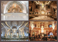 Accessoires de mariage, lustre à 8 étages de 100 cm, lampe suspendue pour mariage, décorations de plafond pour fête de mariage, lustre en cristal LED