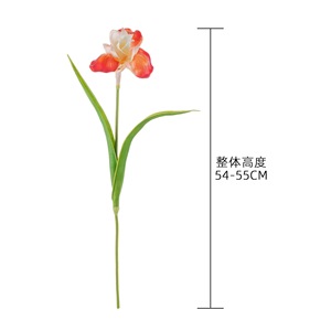 Fleurs d'iris artificielles CallaFloral Orange Blanc Bleu clair Violet Champagne Décoration intérieure MW01422 - Product Image 4