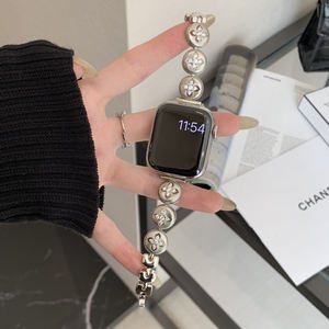 Correa de reloj metálica brillante Upro Fashion para mujer, compatible con Apple Watch Series 11 10, correa de lujo para reloj inteligente Iwatch - Product Image 6