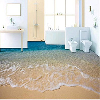 Dolphin Ocean World 3D Revêtement de sol imprimé en PVC, revêtement de sol en vinyle écologique/100% étanche intérieur moderne