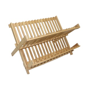 Kitchen dish <b>rack</b>, <b>plate</b> storage, sink drainer, drainer, and filter dish <b>rack</b> - custom-made from bamboo and solid wood for - Product Image 5