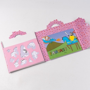 Ensemble d'autocollants et de pochoirs imprimés sur mesure, <span class=keywords><strong>livre</strong></span> de coloriage inclus, jouet de peinture interactif pour enfants pour un jeu créatif - Product Image 5