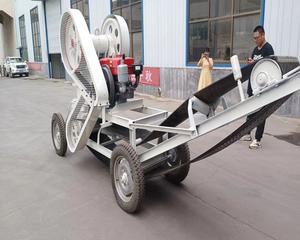 Concasseur à mâchoires mobile à moteur diesel avec moteur de 5,5 kW pour le traitement du granit en carrière, marque Hengtong, haute efficacité - Product Image 3