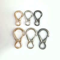 Portachiavi a forma di zucca in metallo, moschettone a forma di arachide, mini anello portachiavi in lega con molla a scatto, fibbia di aggancio, anello a D, accessori fai da te per borse da scuola e attività all'aperto