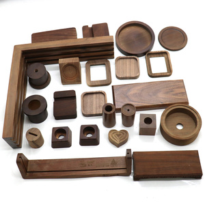 อุปกรณ์เสริมโต๊ะทำงานไม้แบล็ควอลนัทแท้สั่งทำพิเศษจาก YUESHEN ถาดวางโทรศัพท์ ชิ้นส่วนกลึง CNC - Product Image 2