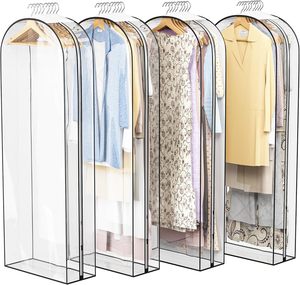 Dày rõ ràng may treo quần áo bao gồm tổ chức áo khoác bên dây kéo quần áo thoáng khí gọn gàng gọn gàng rõ ràng túi may mặc - Product Image 1