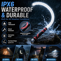 Lampe de travail LED flexible 2026, nouvelle lampe torche LED pliable de 1800 mAh, bâton lumineux rechargeable flexible de 27 pouces pour la réparation automobile et les espaces étroits