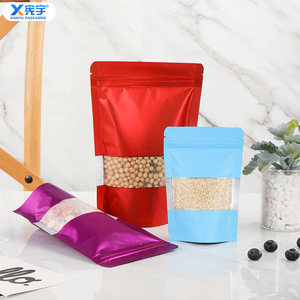 Sachet Doypack en Mylar coloré mat en feuille d'aluminium, refermable, anti-odeur, avec fermeture éclair et fenêtre, pour <span class=keywords><strong>cannelle</strong></span>, épices et poivre - Product Image 6