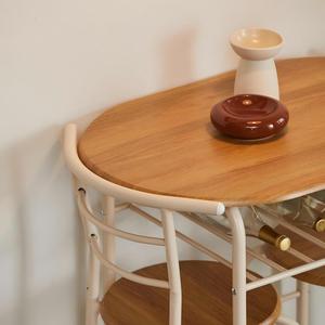 Hiện đại sang trọng nhà bếp nhà hàng Bàn và ghế Bộ đồ nội thất phòng nhỏ vòng bằng đá cẩm thạch bằng gỗ bàn ăn đặt 2 ghế - Product Image 2