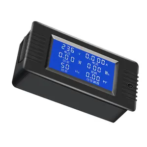 Peacefair PZEM-022 Single Phase Volt Amp Watt Frequency AC Current Meter Power Factor Wattmeter Energy Meters Solar Power Meter