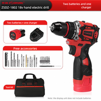 Perceuse sans fil de qualité industrielle ZOORSANL ZSDZ-1802 16V, moteur sans balais, batterie au lithium 2.0AH - Outil professionnel pour la construction