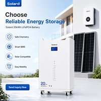 Batterie LiFePO4 Lithium-Ion Empilable 20 kWh, Fiabilité Énergétique, Prix Usine, Stockage d'Énergie Domestique, Meilleure Vente, Garantie 10 Ans