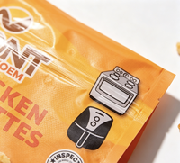Sachet Doypack Orange Personnalisé Imprimé avec Fermeture Ziplock pour Croquettes de Poulet Surgelées, Emballage Alimentaire en Mylar