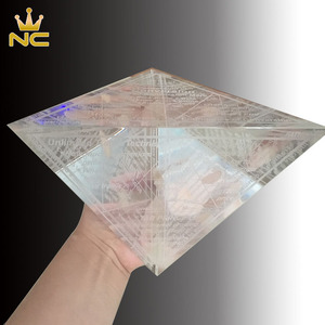 Tùy Chỉnh Kim Tự Tháp Hình Tam Giác Cân Bằng Tùy Chỉnh Tetrahedron Tinh Thể Với 3 Mặt Trên Đế Tam Giác - Product Image 6