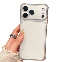 Coque de téléphone portable transparente anti-chute en TPU haut de gamme avec design à quatre coins et cadre de caméra à découpe de précision pour iPhone 17 16 15