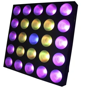 High quality dj stage lighting equipment dmx 25pcs*10W mix color flat led panel blinder matrix led rgb stage light for disco