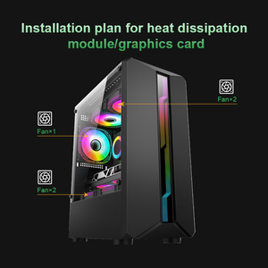 Boîtier d'ordinateur compact Mini <span class=keywords><strong>ATX</strong></span>, support GPU 290 mm, 7 emplacements PCI, châssis de bureau - Product Image 4
