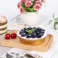 4 pouces, paquet de 50 mini moules à tarte avec couvercles, moule à tarte en aluminium doré de 8 oz, mini moule à gâteau rond pour la cuisson au four